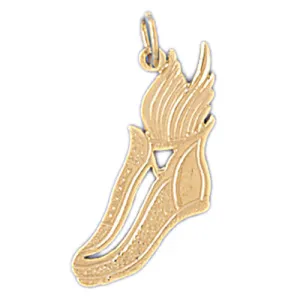 14k Yellow Gold Tennis Shoes Charm