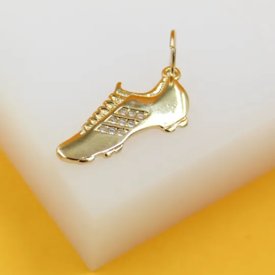 18k Gold Filled Soccer Shoes Pendant Charm