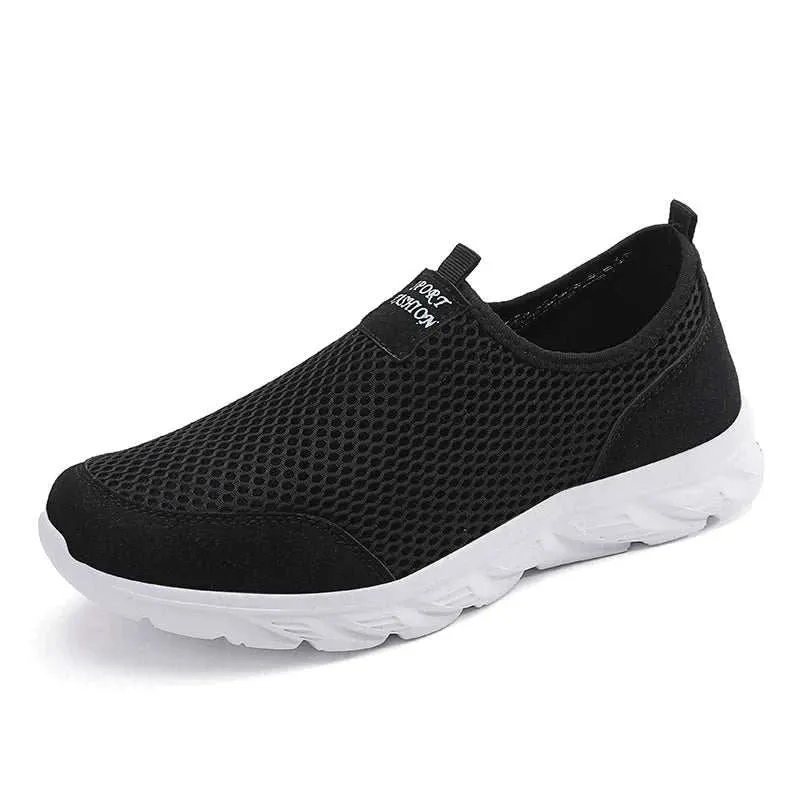 2023 Lightweight Men Casual Shoes Breathable Slip on Male Casual Sneakers Anti-slip Men's Flats Outdoor Walking Shoes Size 39-47