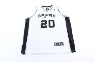 Adidas Embroidered Logo San Antonio Spurs Manu Ginobili Basketball Jersey