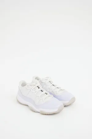 Air Jordan White & Purple 11 Retro Low Sneaker