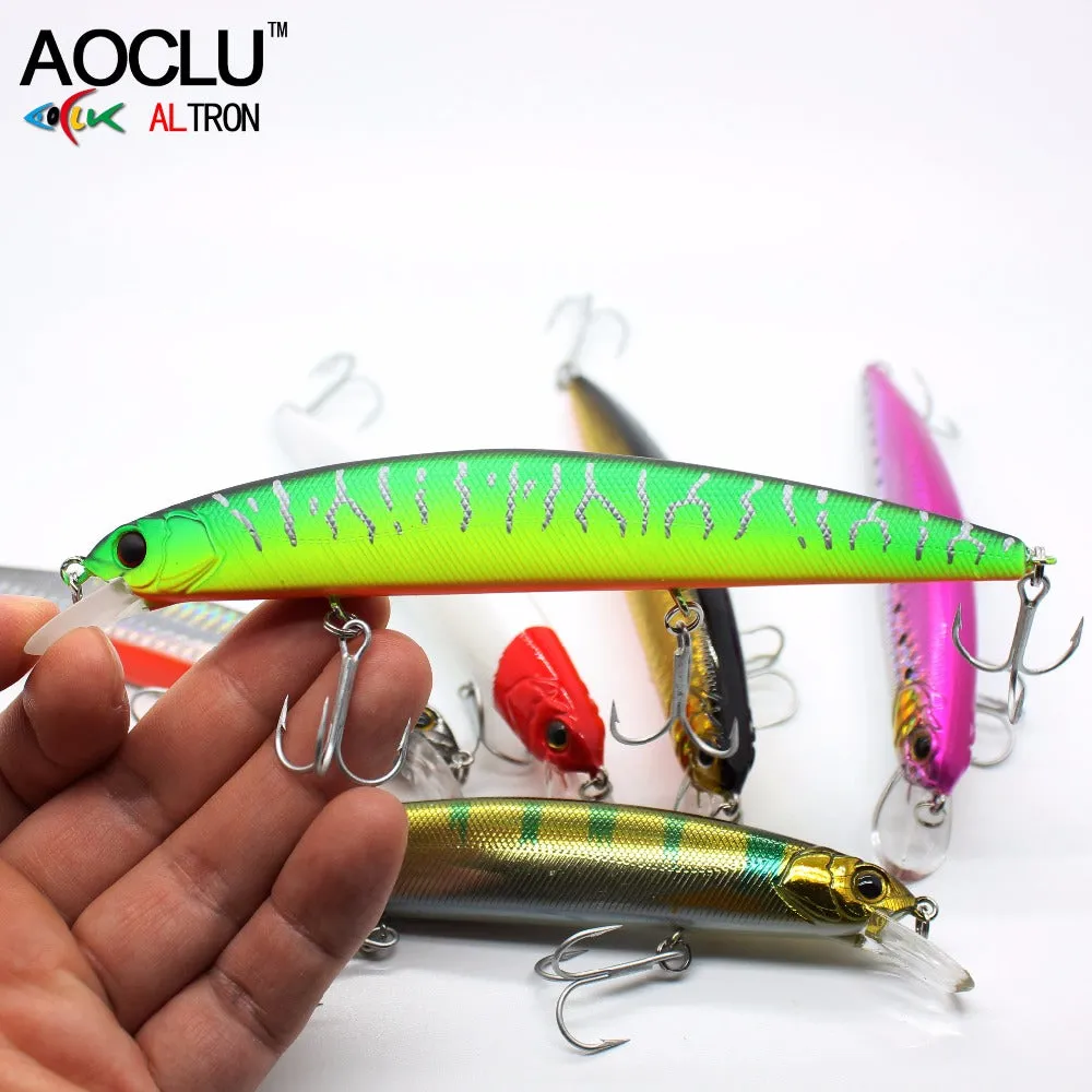 AOCLU Jerkbait wobblers 7 Colors 13cm 20.0g Hard Bait Minnow Crank Fishing lures Bass Fresh Salt water 4# VMC hooks