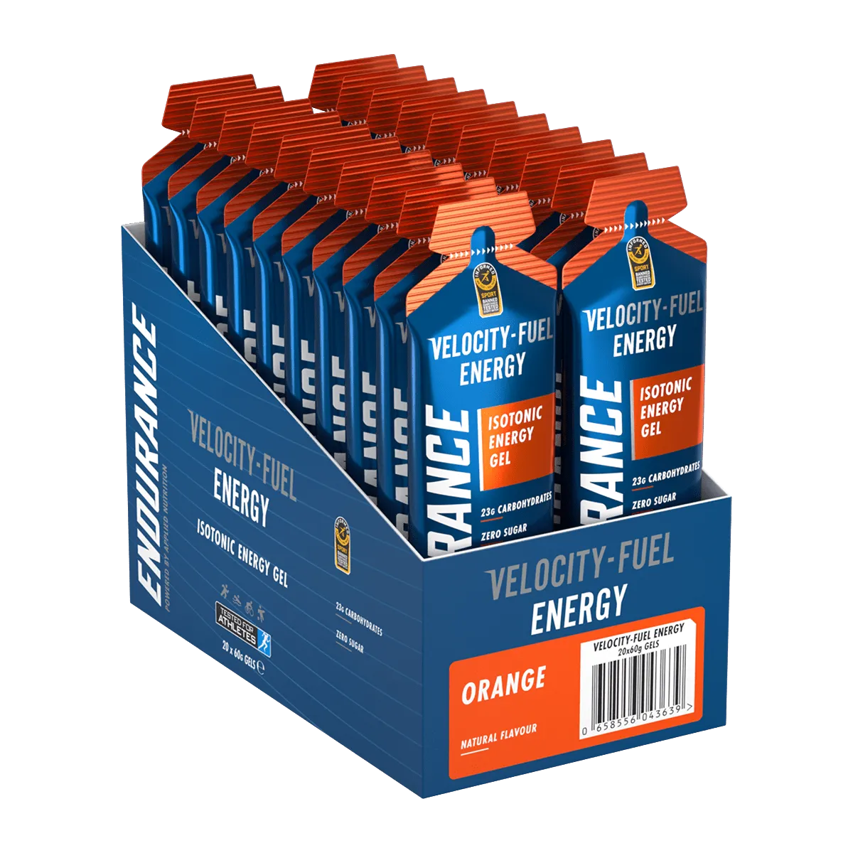 Applied Nutrition Endurance Velocity Energy Gel 20x60g Orange