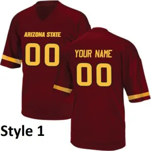 Arizona State Sun Devils Customizable College Style Football Jersey