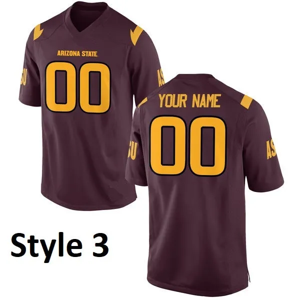 Arizona State Sun Devils Customizable College Style Football Jersey