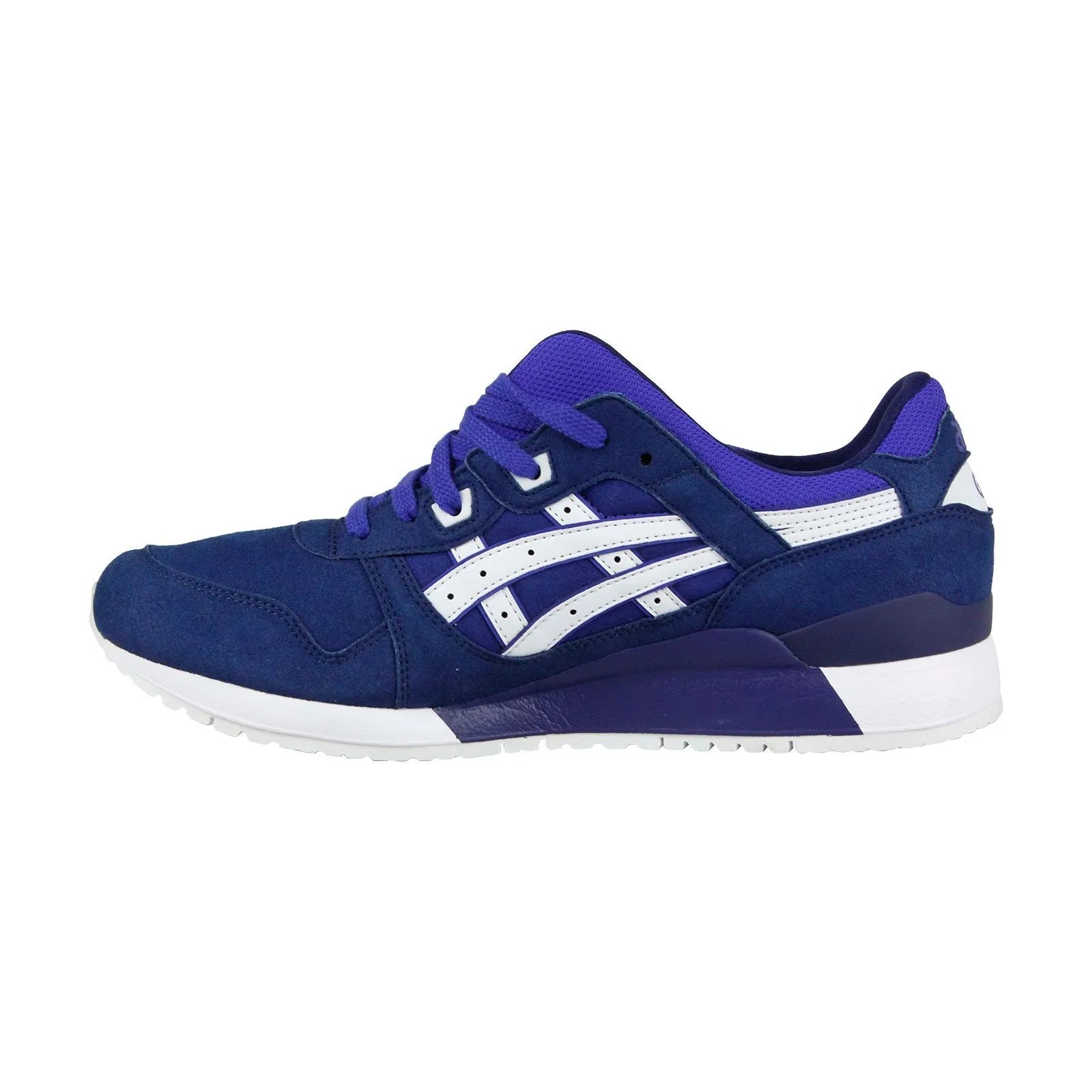 Asics Gel Lyte III H7K4Y-4501 Mens Blue Suede Lace Up Lifestyle Sneakers Shoes