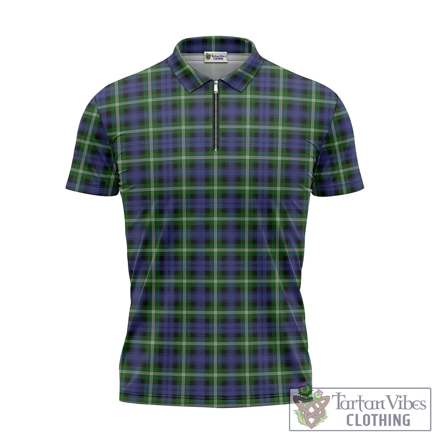 Baillie (Bailey) Tartan Zipper Polo Shirt