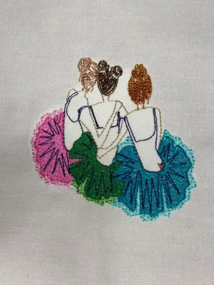 Ballerina Best Friends Embroidery Design