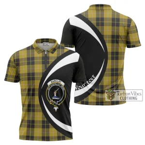 Barclay Dress Tartan Zipper Polo Shirt with Family Crest Circle Style