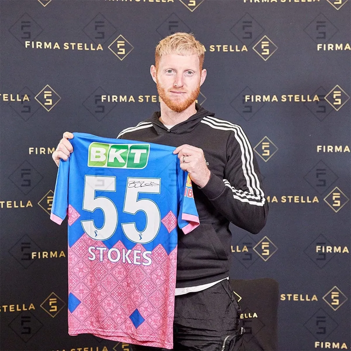 Ben Stokes Autographed Rajashtan Royals Jersey