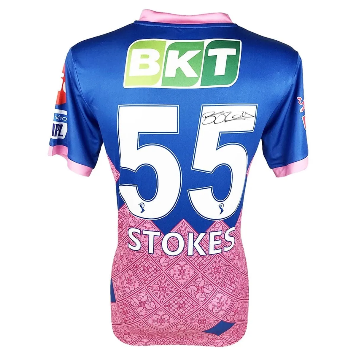 Ben Stokes Autographed Rajashtan Royals Jersey