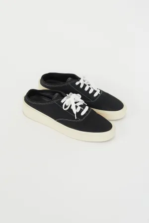 Black Canvas Backless Sneaker