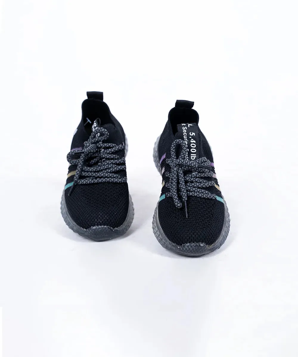 Black Colored Laced Shoes for Lil Ones