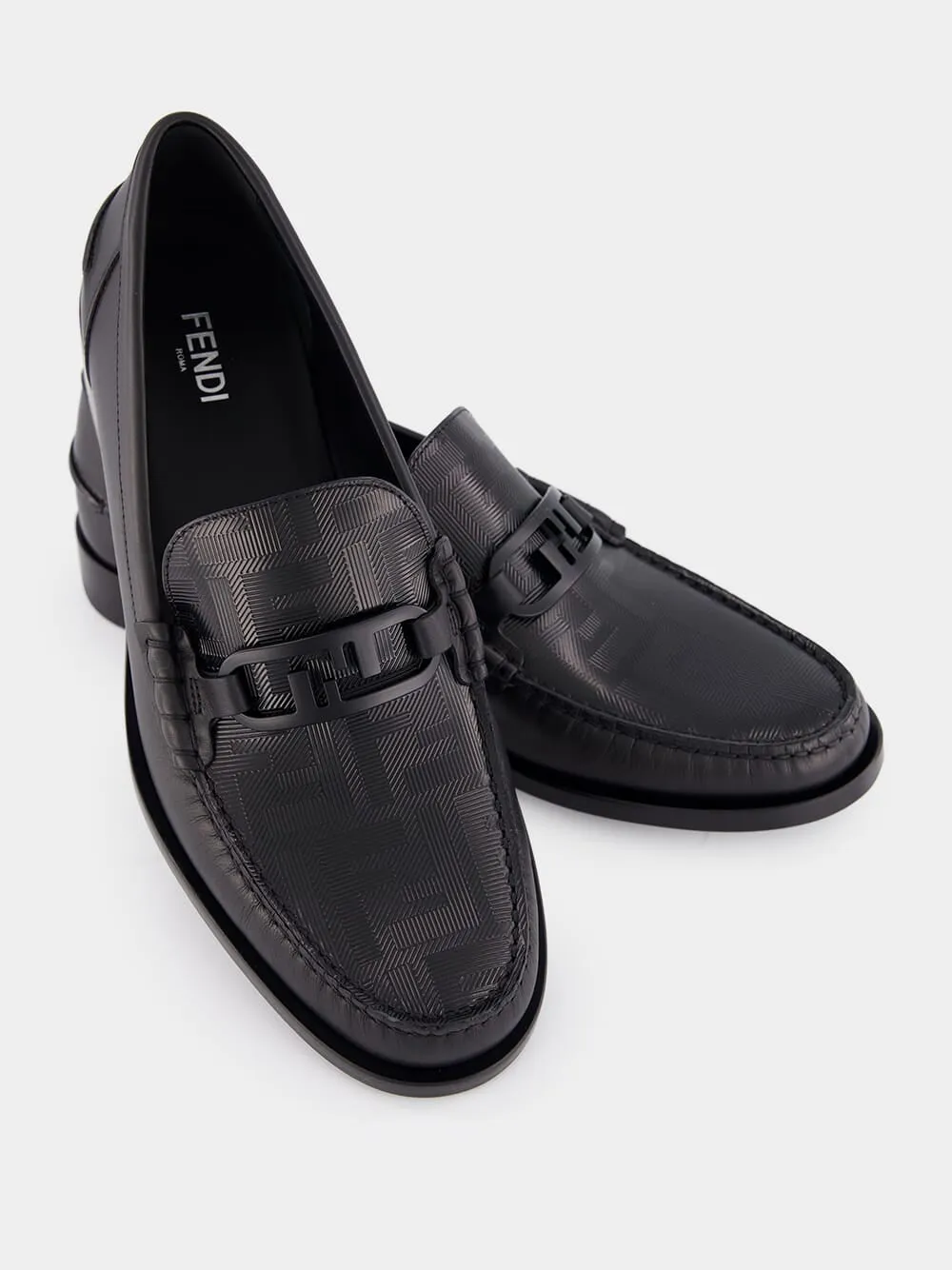 Black Fendi O’Lock Loafers