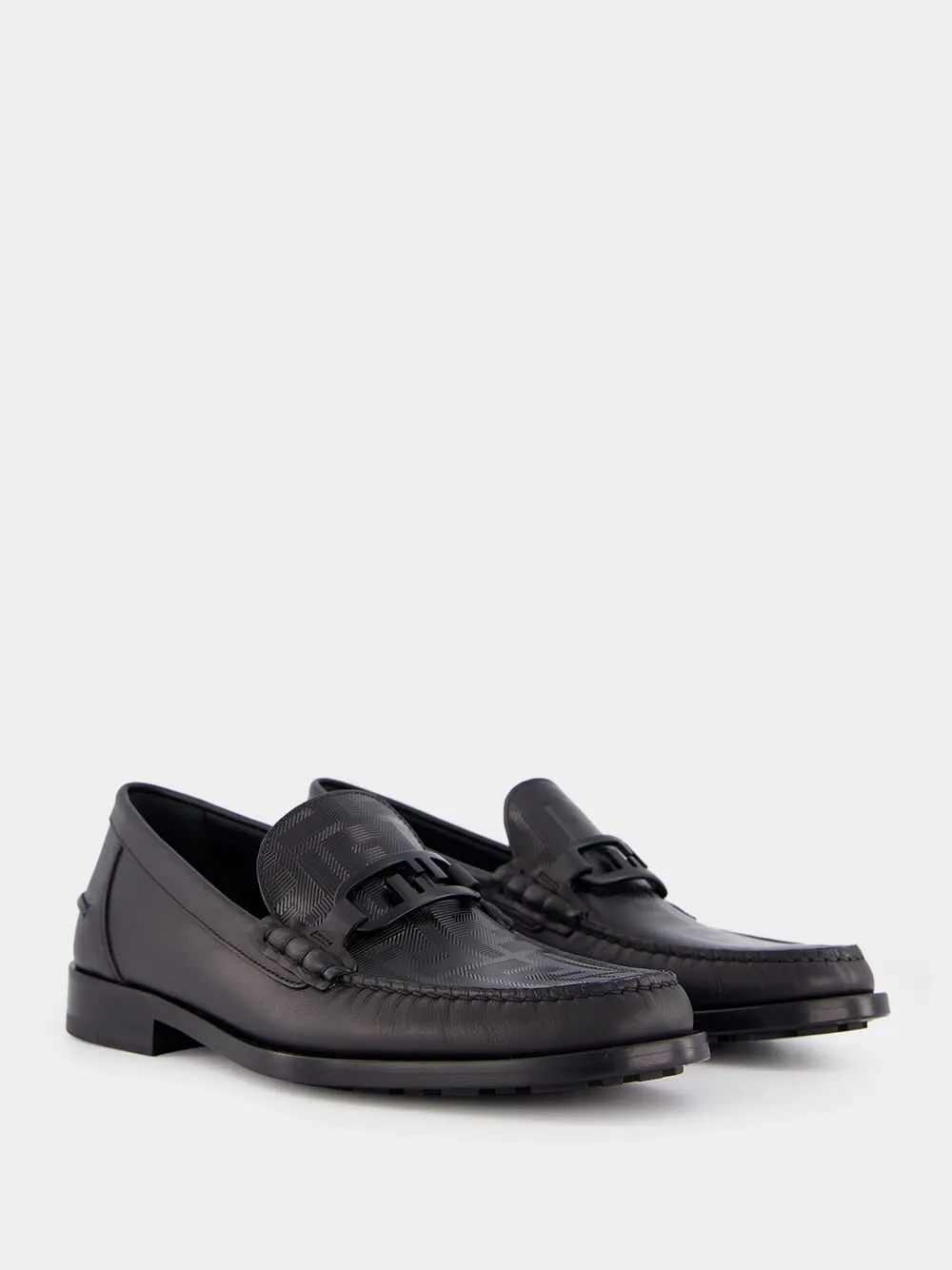 Black Fendi O’Lock Loafers