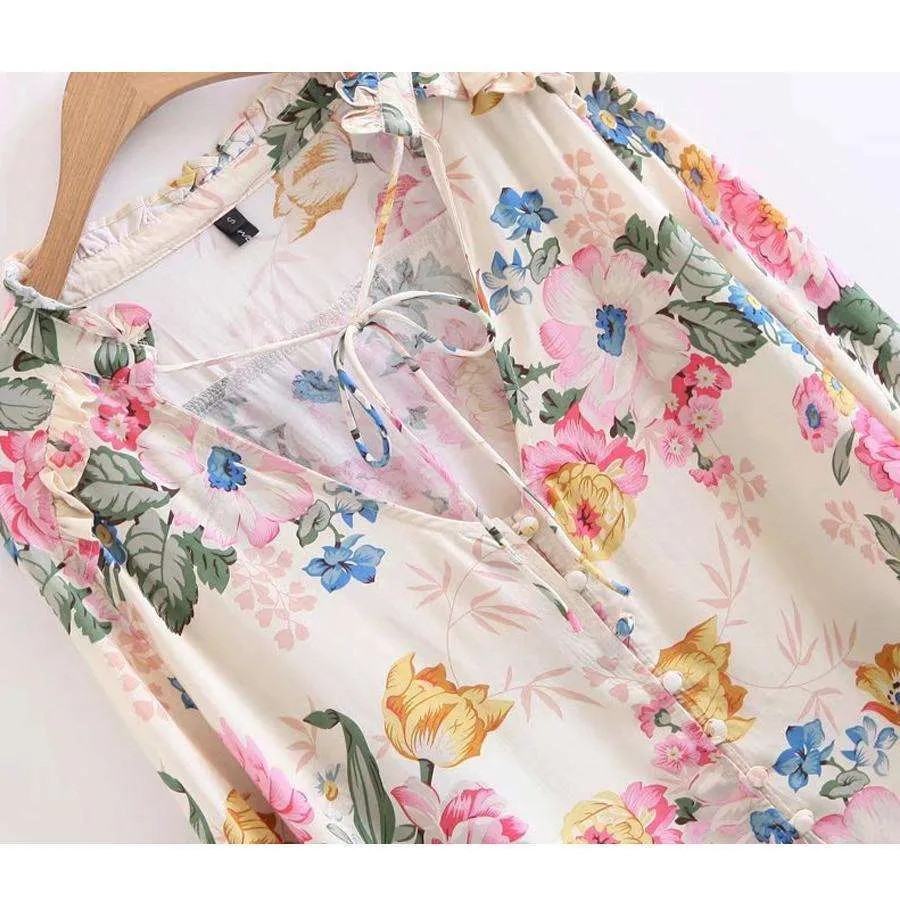 BohoChic Floral Blouse