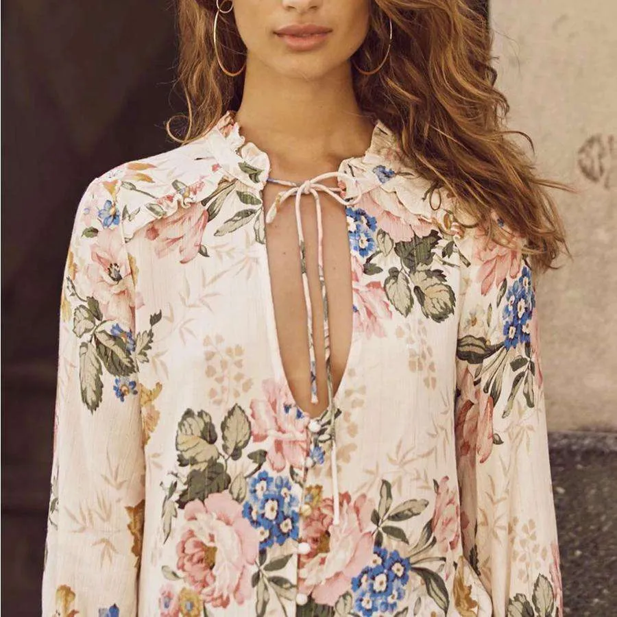 BohoChic Floral Blouse