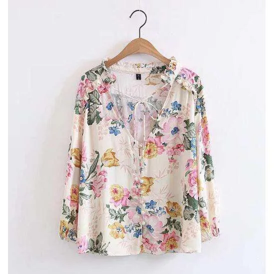 BohoChic Floral Blouse