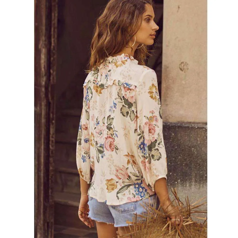 BohoChic Floral Blouse