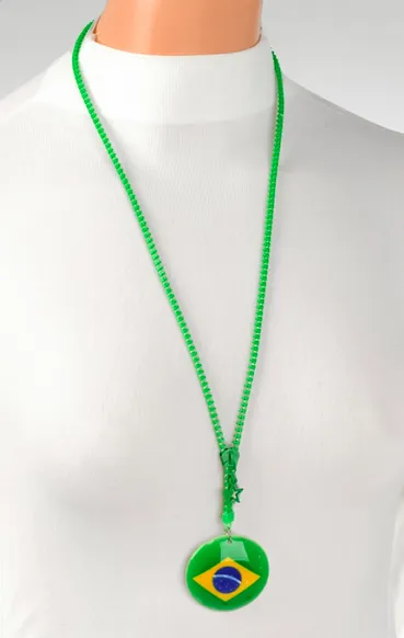 Brazil  Zipper Necklace