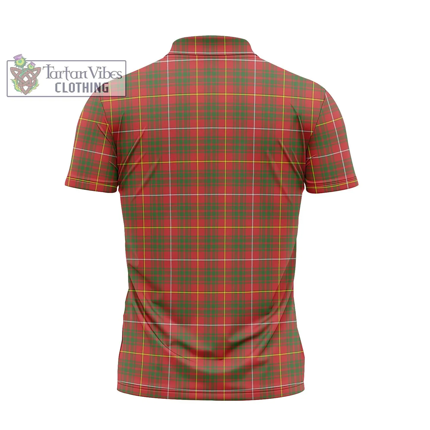 Bruce Modern Tartan Zipper Polo Shirt with Family Crest