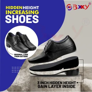 BXXY Men's 9 cm (3 Inch) Hidden Height Increasing Formal Shoes