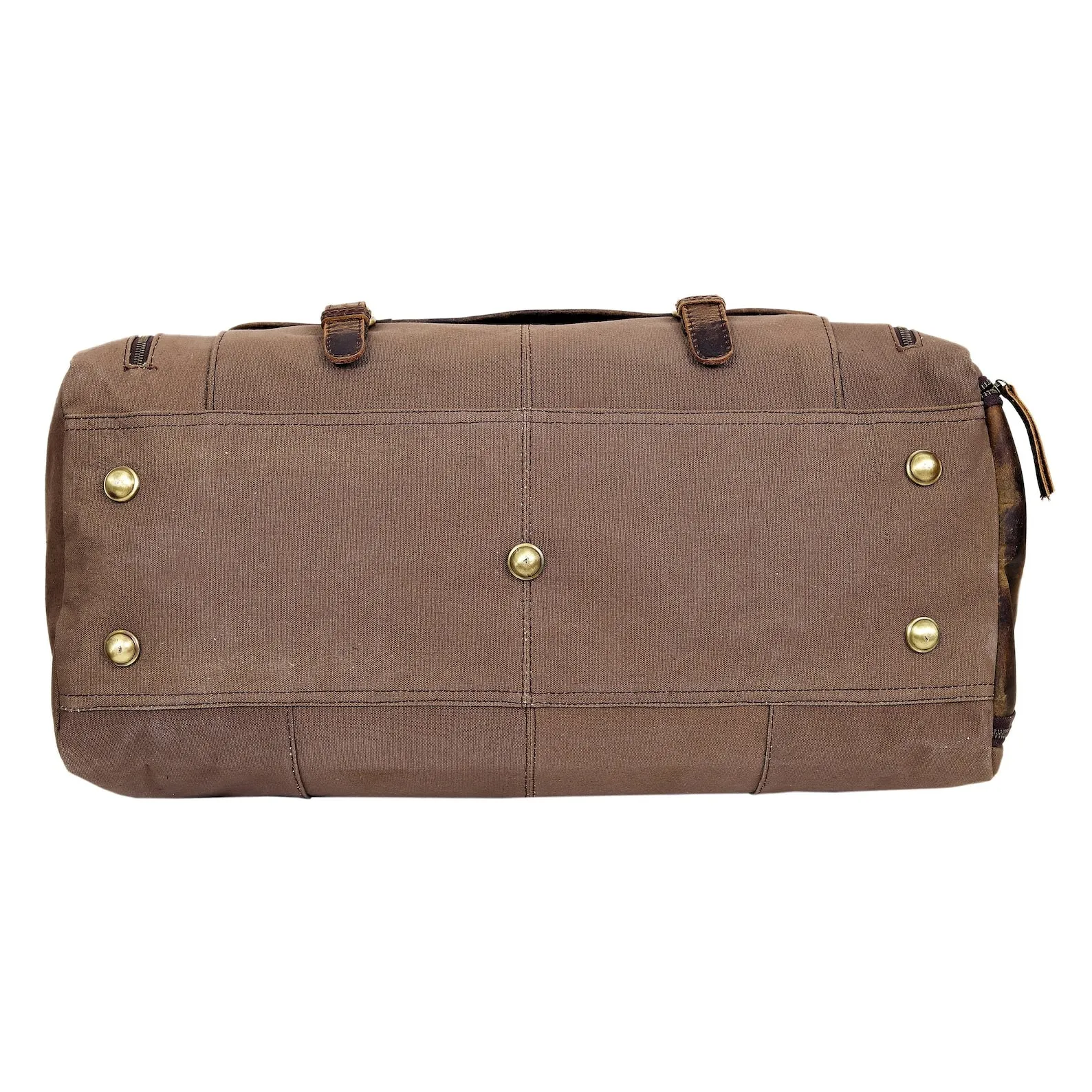 Canvas Leather Duffle Travel Bag