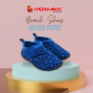 Cheekaaboo Toddler's Aqua Beach Shoes - Blue Fish