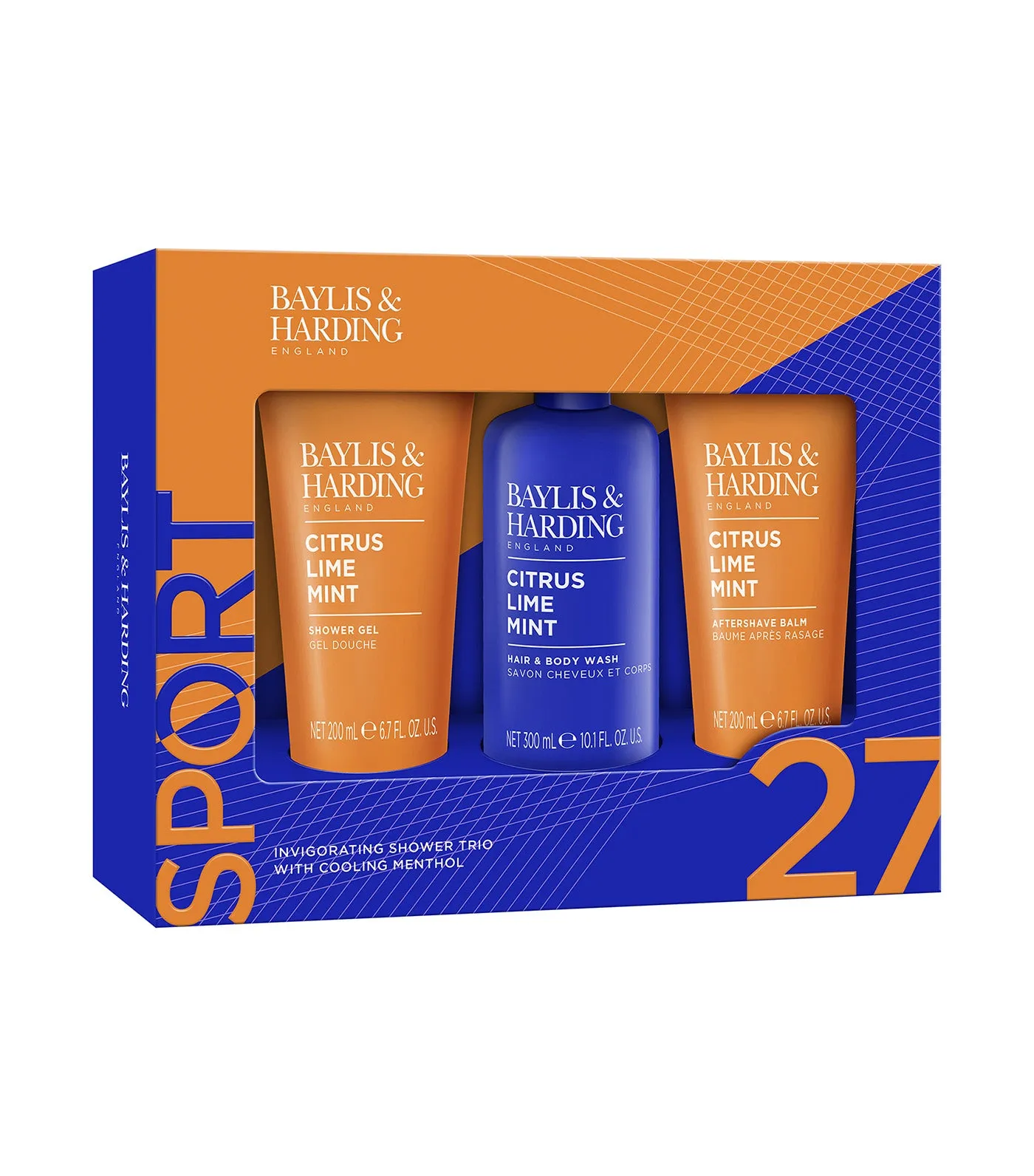 Citrus, Lime and Mint Men's Invigorating Shower Trio Gift Set