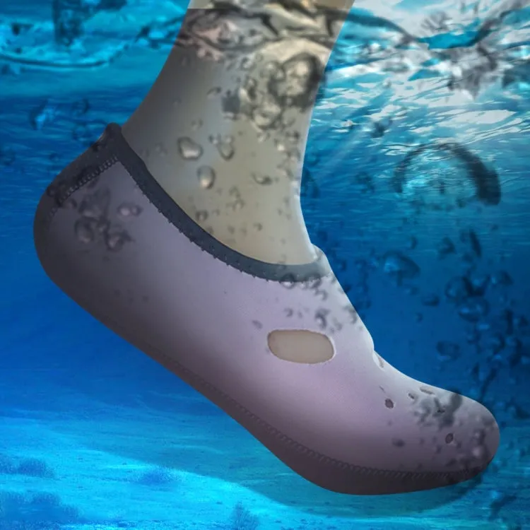 Comfortable and anti-slip 3MM swimming diving socks breathable water to swim the beach socks Size:L (38-39)(Pink)