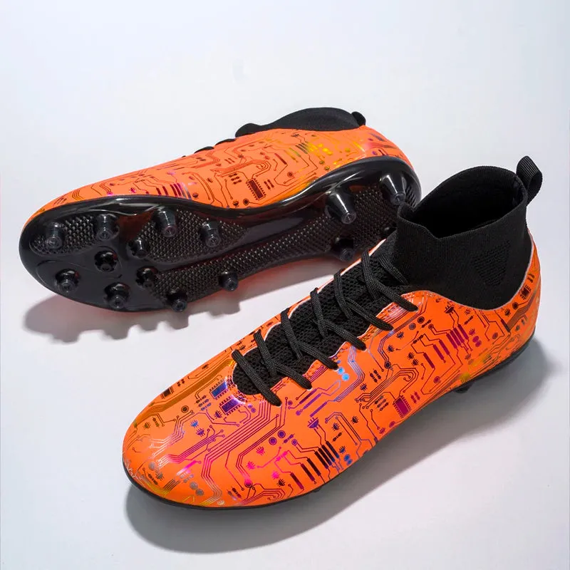 CR Design High Soccer Shoes Cleats/Studded Football Boots AG FG