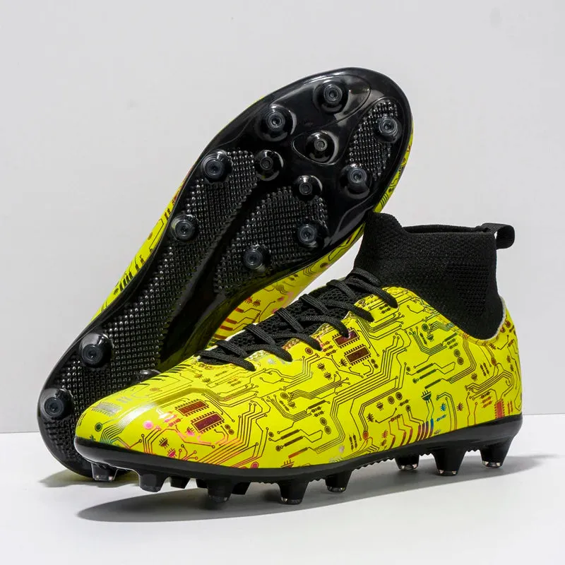 CR Design High Soccer Shoes Cleats/Studded Football Boots AG FG