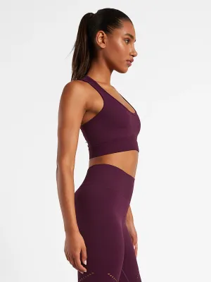 Daisy Seamless Bra, Eggplant