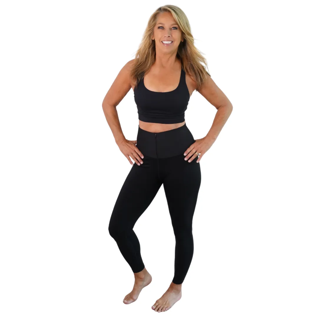 Denise Austin's High Impact Cross Back Sports Bra, Strappy Black Bra for Workouts