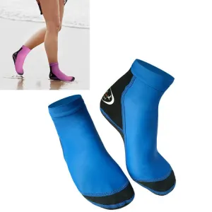 DIVE & SAIL 1.5mm Neoprene   Nylon Snorkeling Socks Diving Socks Anti-slip Anti-scratch Beach Socks, Size:M  (36-38)(Men Blue)