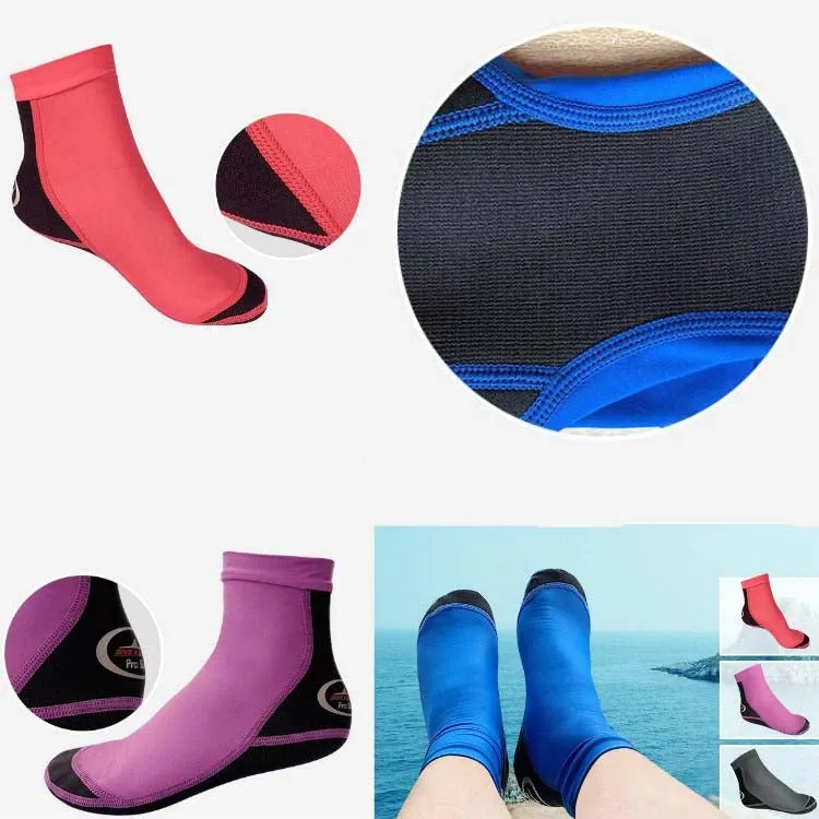 DIVE & SAIL 1.5mm Neoprene   Nylon Snorkeling Socks Diving Socks Anti-slip Anti-scratch Beach Socks, Size:S (33-35)(Women Red)