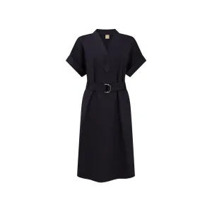 Donnara Tailored Navy Dress