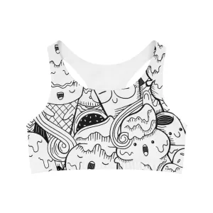 Doodle Icecream - Inovax Seamless Sports Bra