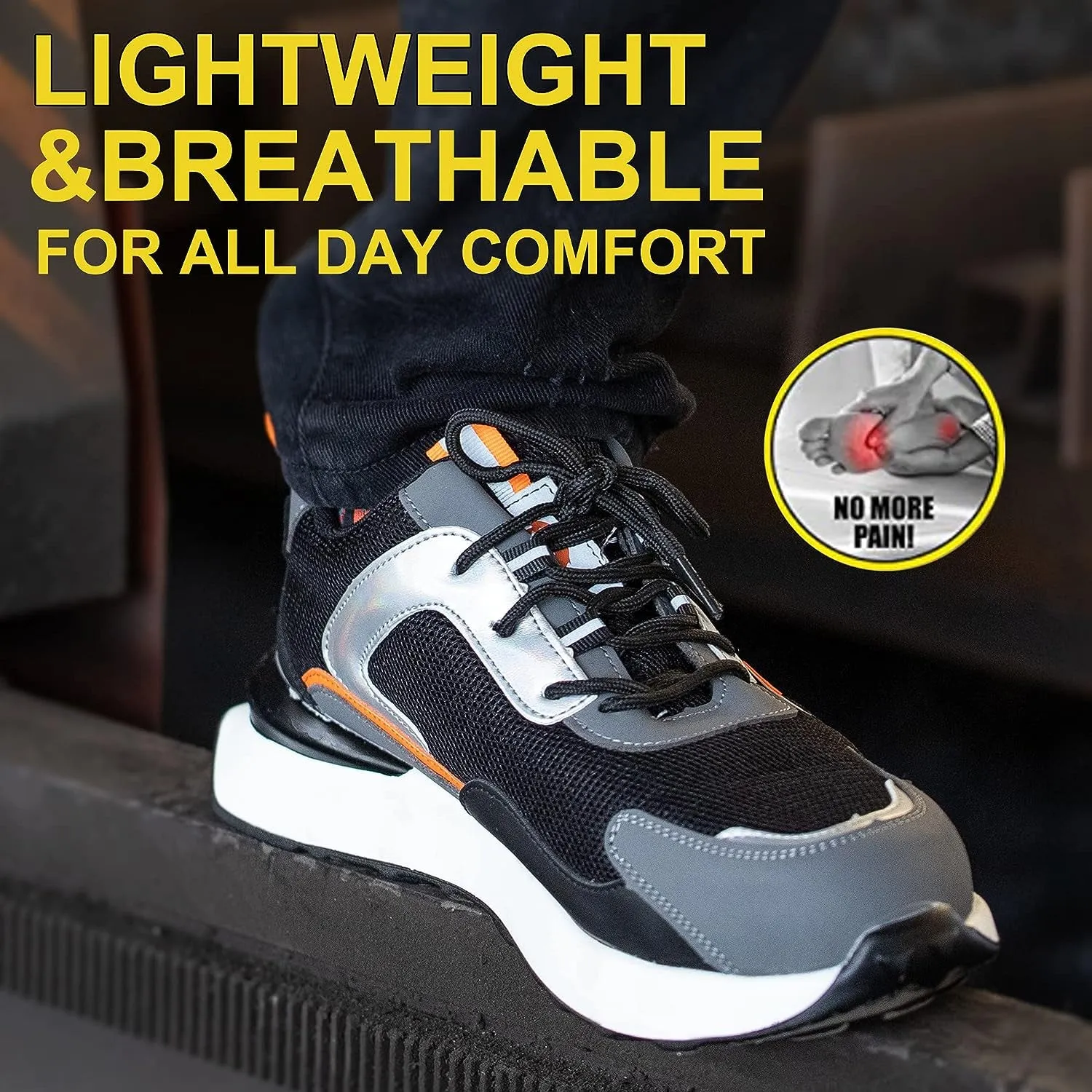 Durable Sport Steel Toe Sneakers for Men and Women - Lightweight, Indestructible Footwear