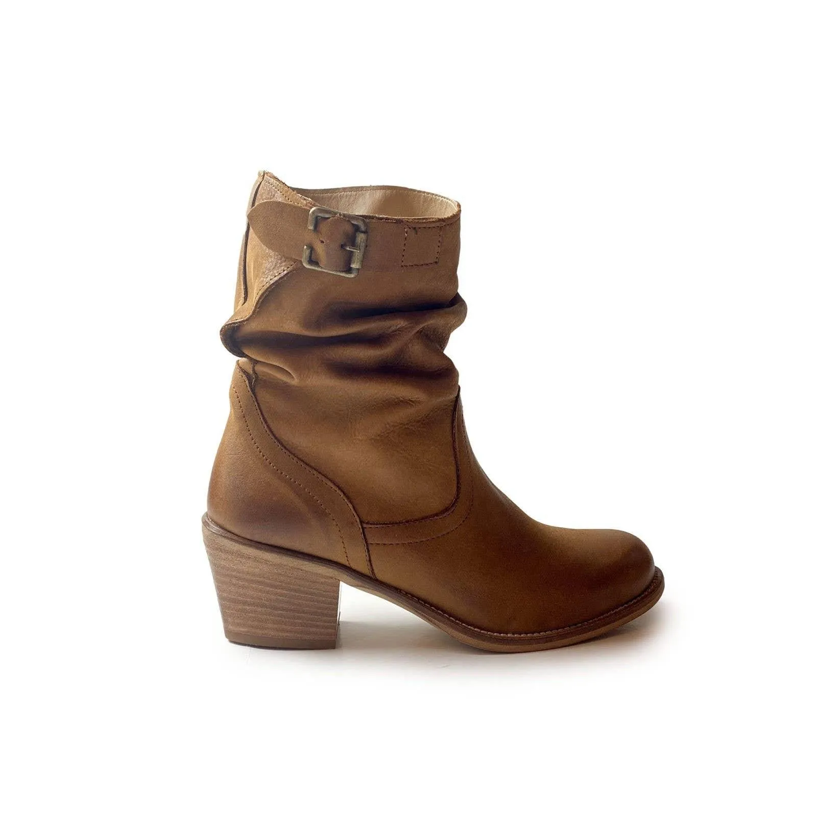 Eccellenza Donna Michi Nubuck Leather Heel Ankle Boots - Taupe