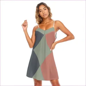 Eclectic Womens V-neck Cami Dress