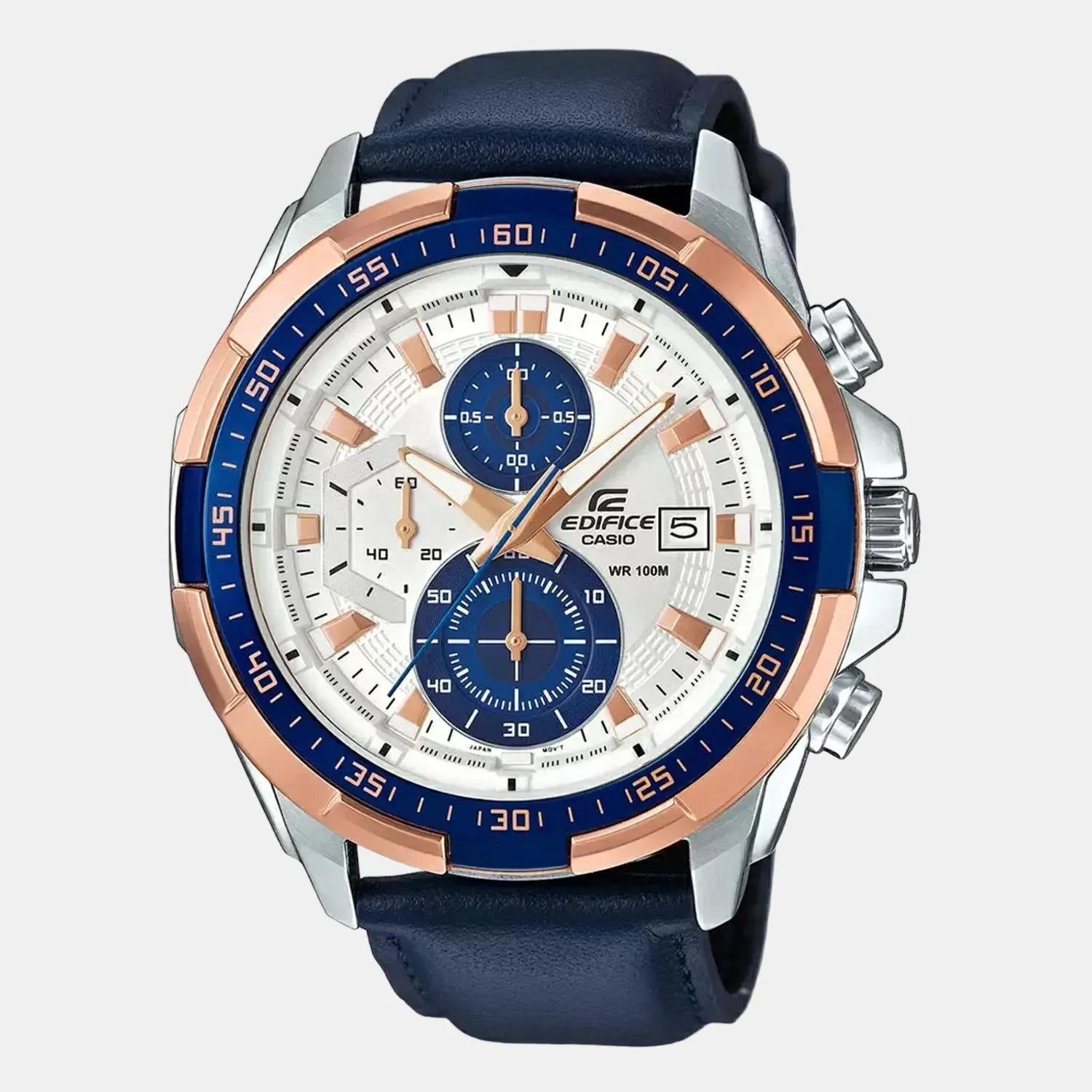 Edifice Men's Leather Chronograph Watch EX306 - EFR-539L-7CVUDF