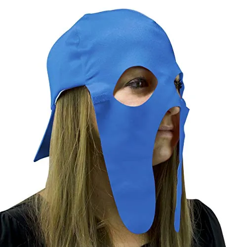 Fan Mask and Hat Combo for Halloween Parties and Sporting Events (Blue) Maccabi Art