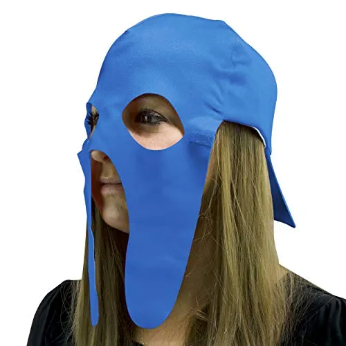 Fan Mask and Hat Combo for Halloween Parties and Sporting Events (Blue) Maccabi Art