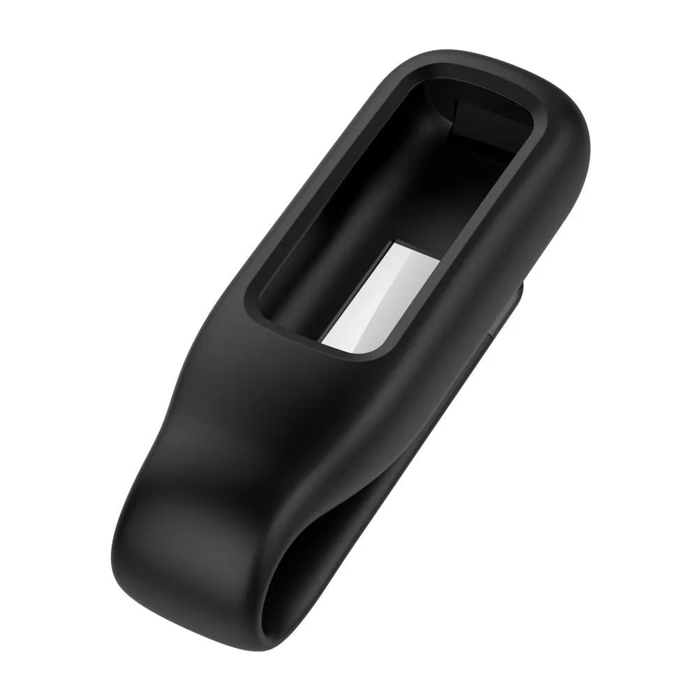 Fitbit Luxe silicone cover with clip holder - Black