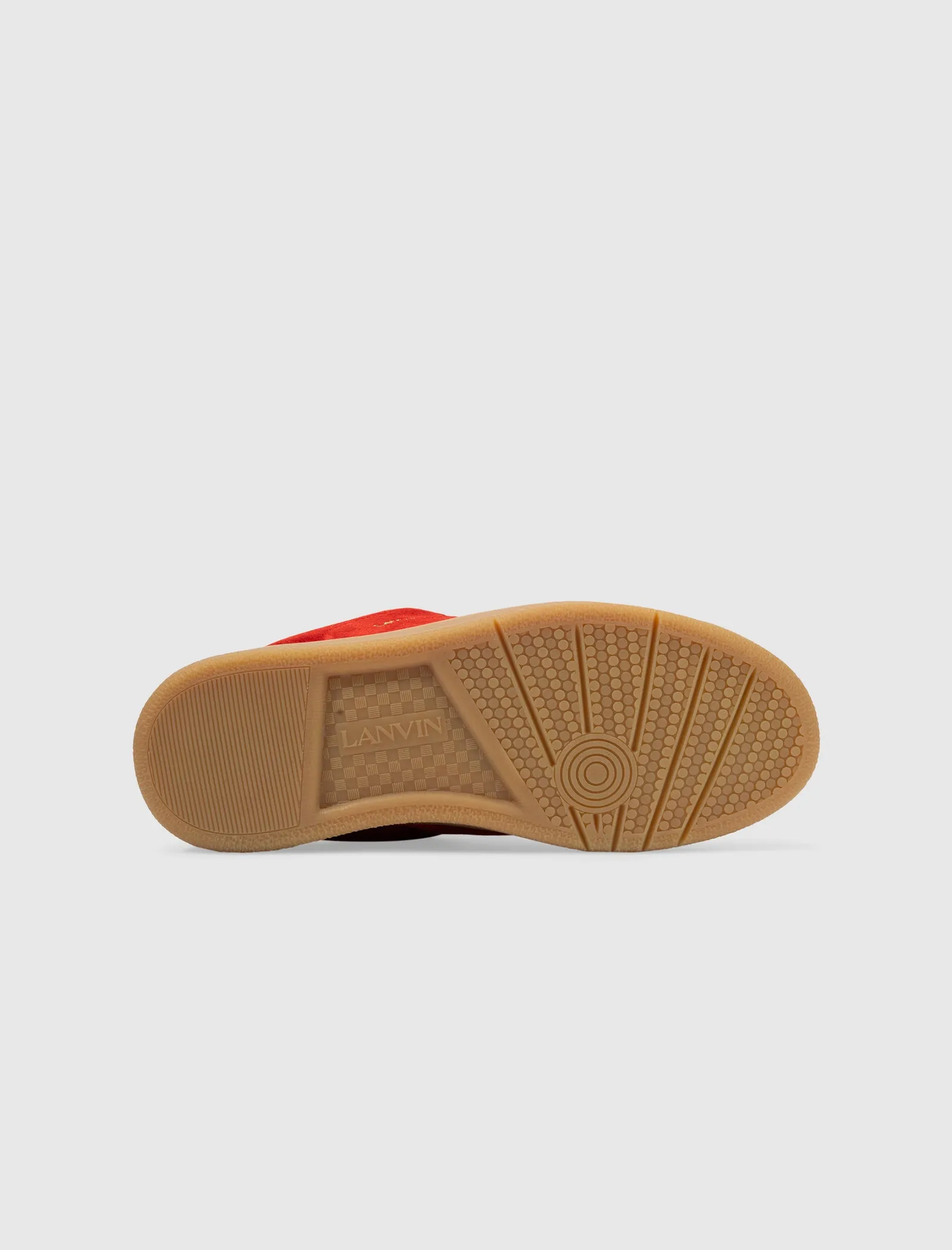 FUTURE X HYPER CURB SNEAKERS IN LEATHER AND SUEDE (RED/ORANGE)