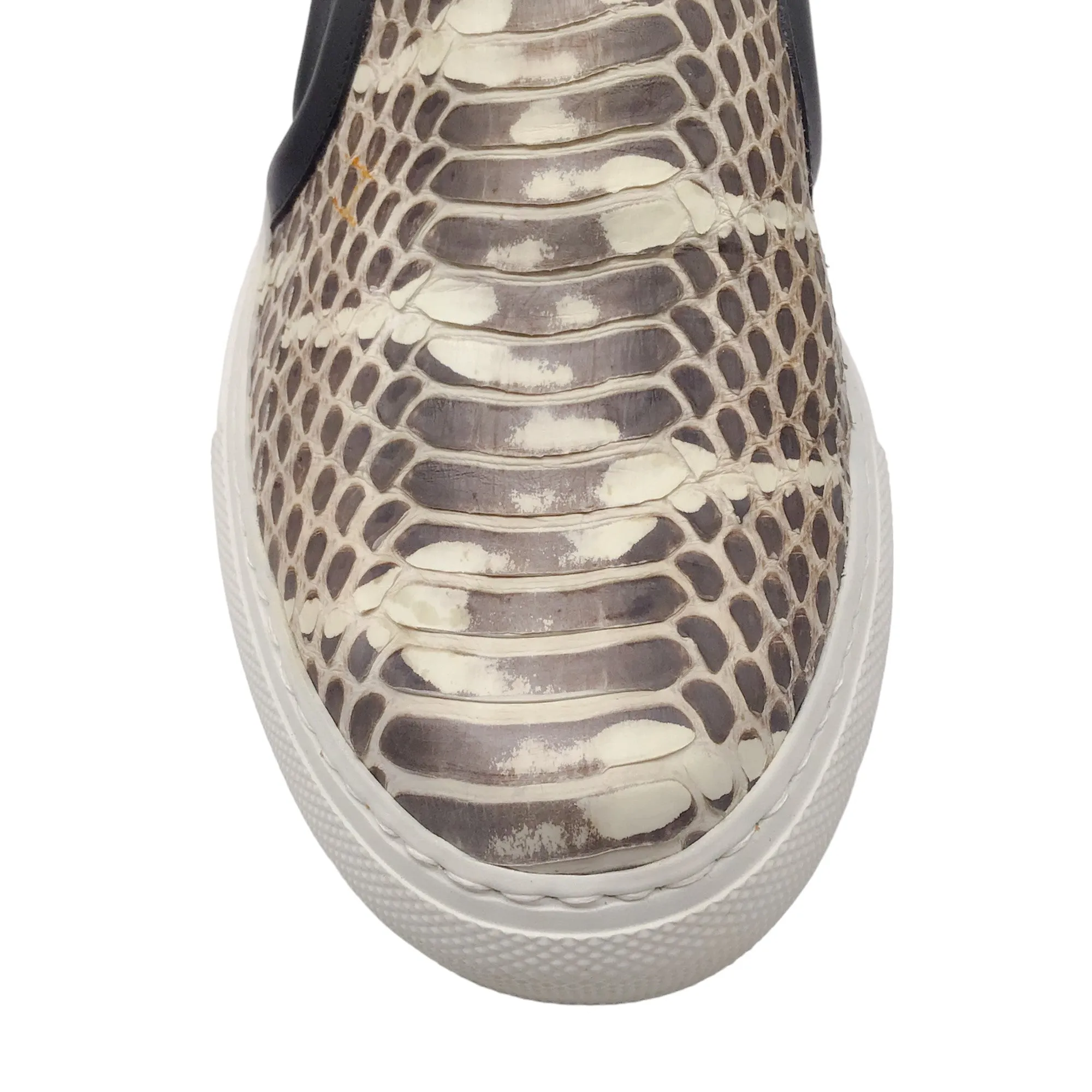 Givenchy Brown / Black Snake Print Slip-On Sneakers