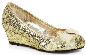 Gold Glitter Princess Child Costume Shoe