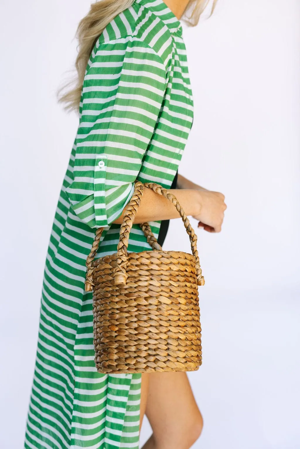 Green and White Stripe Alex Cover-Up