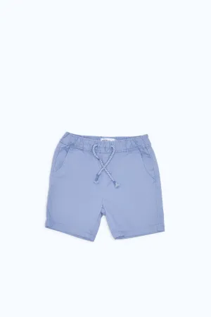 Infant Boys Blue Twill Short Pull On